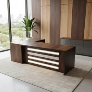 2.5x4.5 (18x48) PARTICLE L SHAPE OFFICE TABLE -CORNER